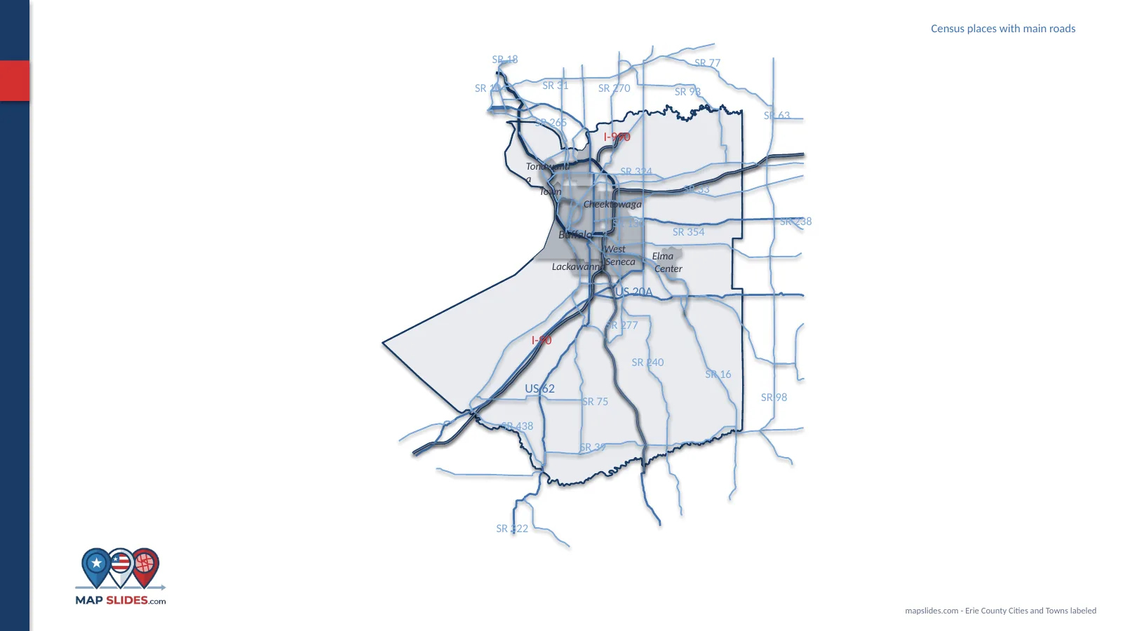 Cities + roads editable map example