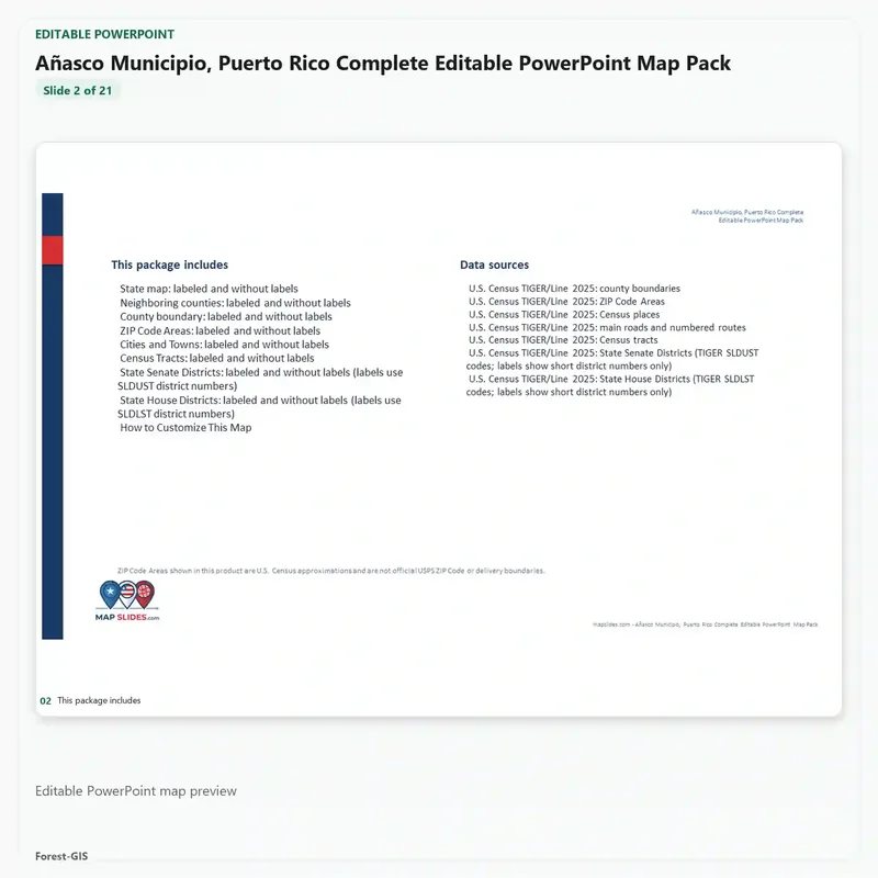 Añasco Municipio, Puerto Rico Editable Map Pack - Image 3