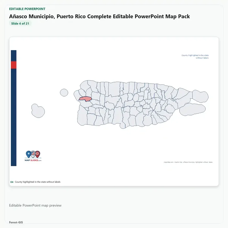 Añasco Municipio, Puerto Rico Editable Map Pack - Image 4