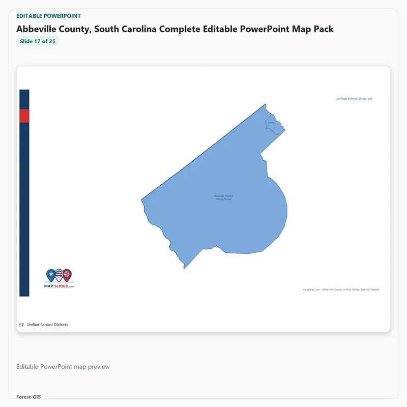 Abbeville County, South Carolina Editable Map Pack - Image 5