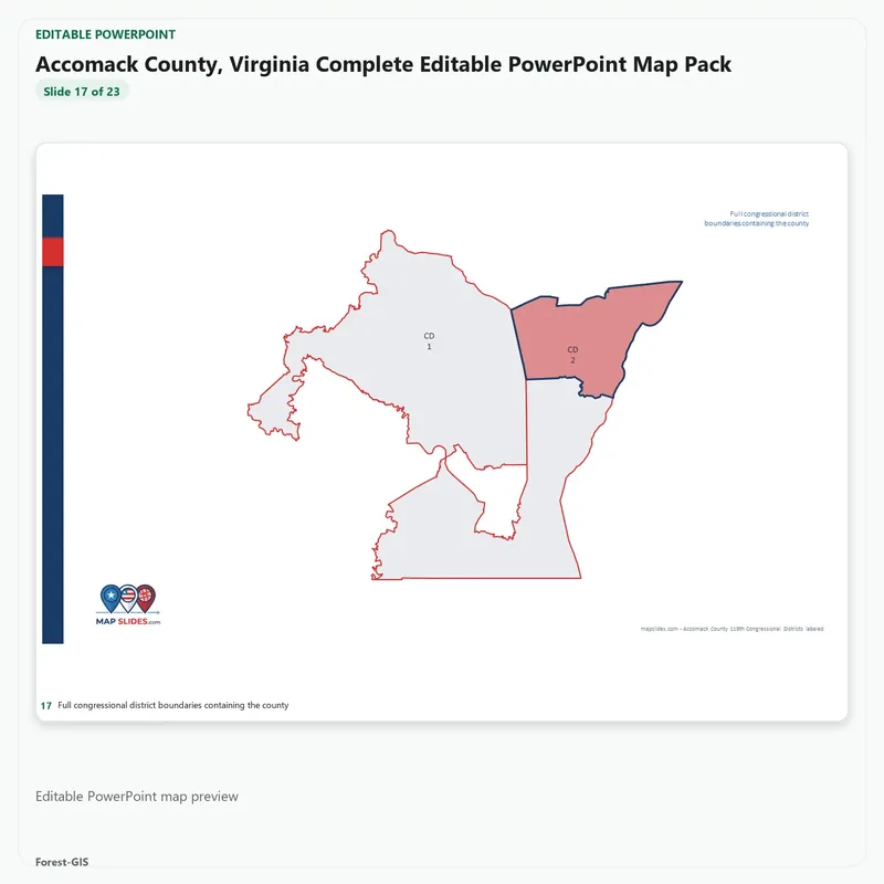 Accomack County, Virginia Editable Map Pack - Image 5