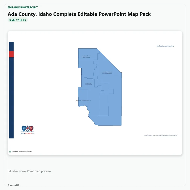 Ada County, Idaho Editable Map Pack - Image 5