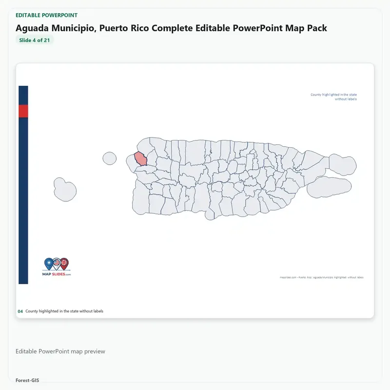 Aguada Municipio, Puerto Rico Editable Map Pack - Image 4