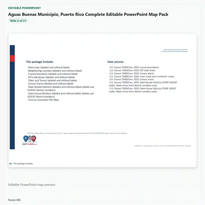 Aguas Buenas Municipio, Puerto Rico Editable Map Pack - Image 3