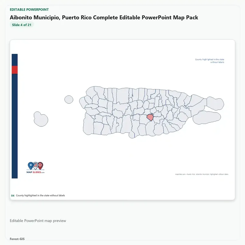 Aibonito Municipio, Puerto Rico Editable Map Pack - Image 4