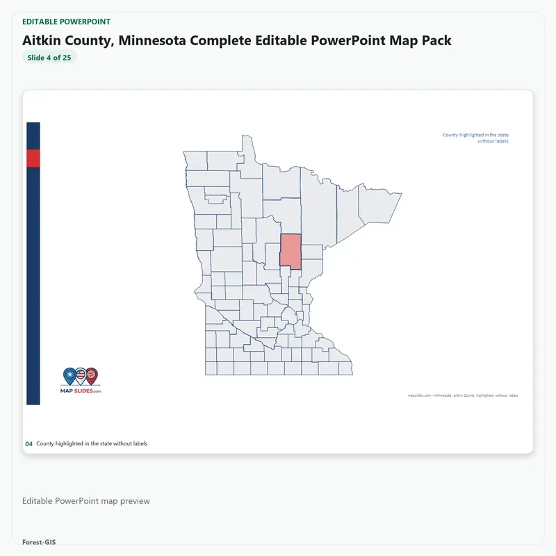 Aitkin County, Minnesota Editable Map Pack - Image 4