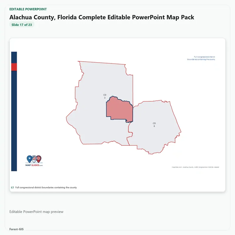 Alachua County, Florida Editable Map Pack - Image 5