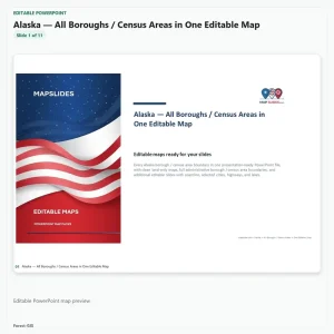 Alaska — All Boroughs / Census Areas in One Editable Map