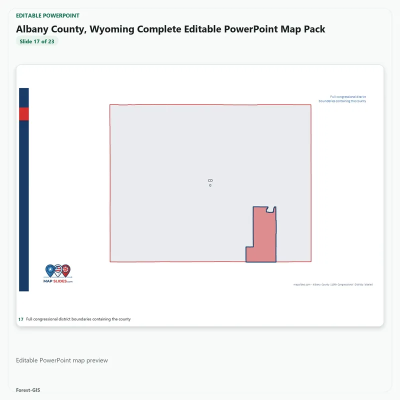 Albany County, Wyoming Editable Map Pack - Image 5