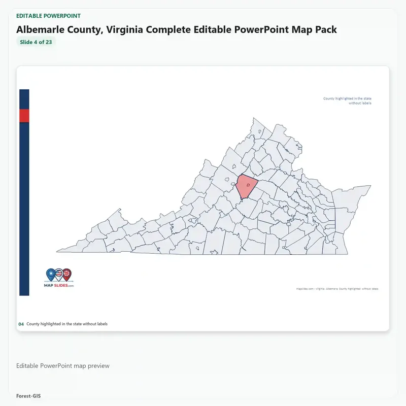 Albemarle County, Virginia Editable Map Pack - Image 4