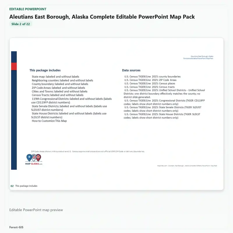 Aleutians East Borough, Alaska Editable Map Pack - Image 3