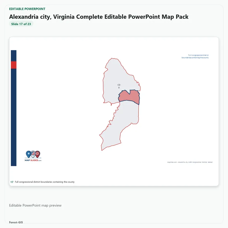 Alexandria city, Virginia Editable Map Pack - Image 5
