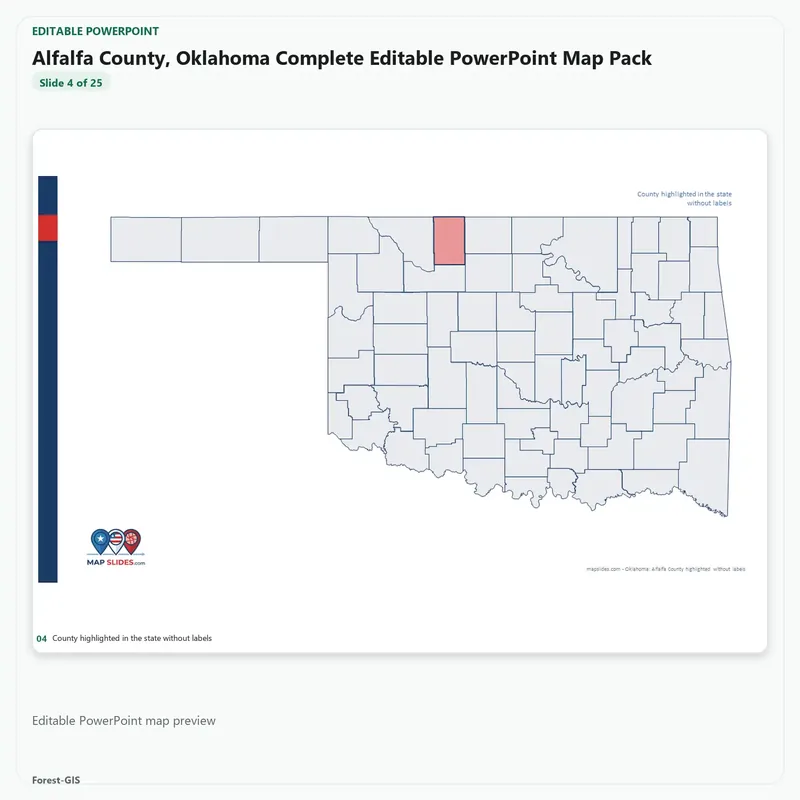 Alfalfa County, Oklahoma Editable Map Pack - Image 4