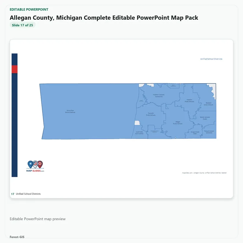 Allegan County, Michigan Editable Map Pack - Image 5
