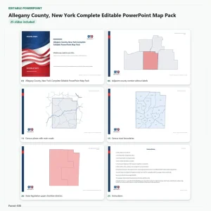 Allegany County, New York Editable Map Pack