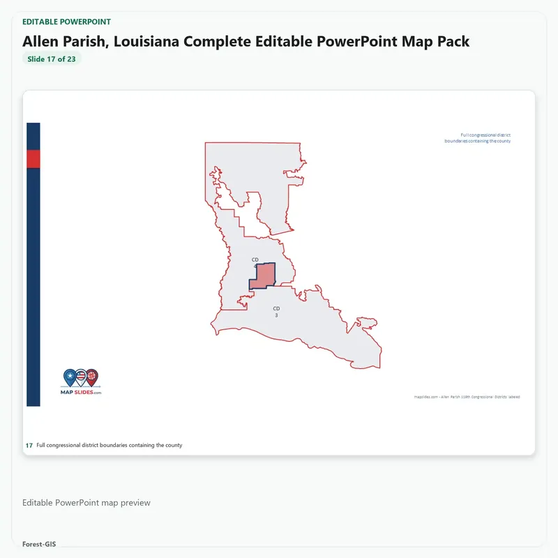 Allen Parish, Louisiana Editable Map Pack - Image 5
