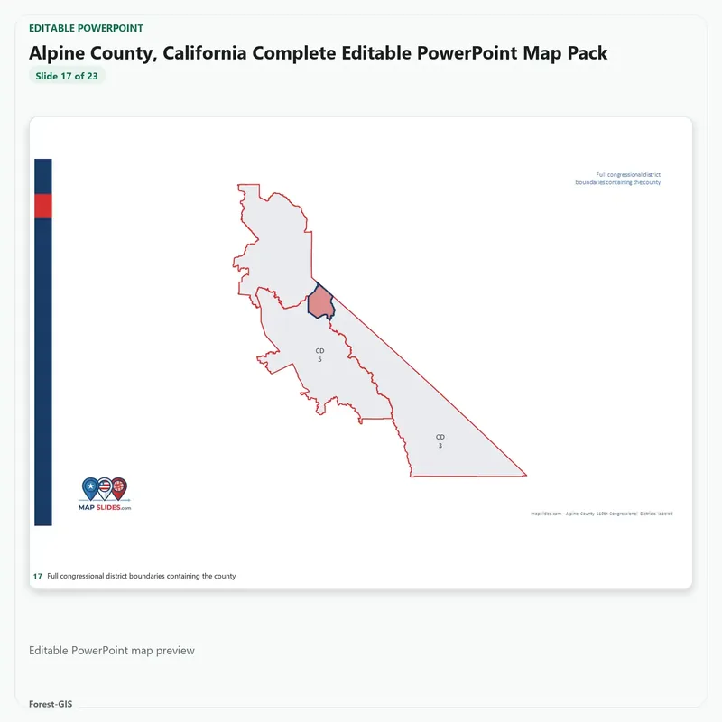 Alpine County, California Editable Map Pack - Image 5