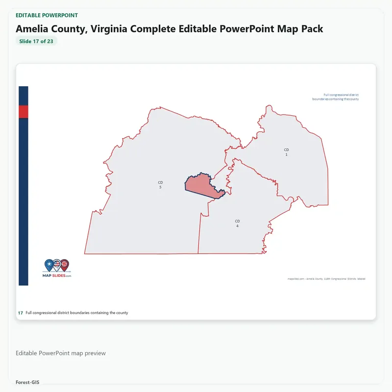 Amelia County, Virginia Editable Map Pack - Image 5