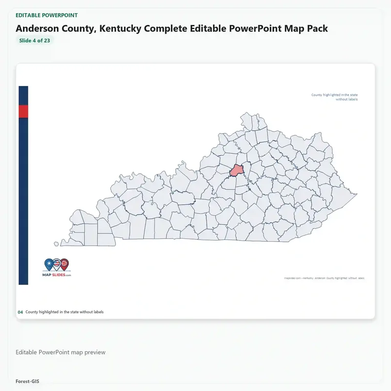 Anderson County, Kentucky Editable Map Pack - Image 4