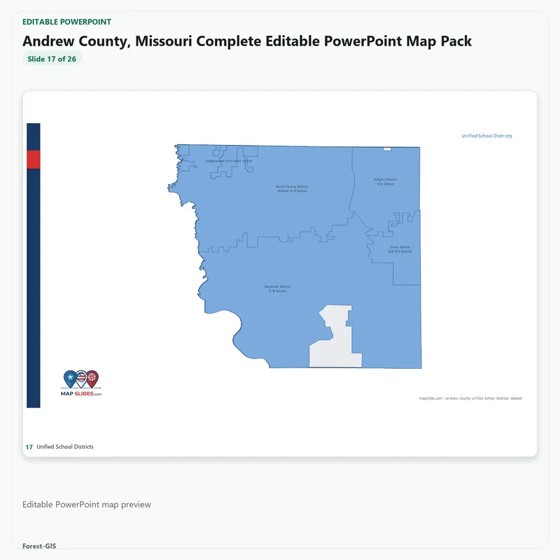 Andrew County, Missouri Editable Map Pack - Image 5