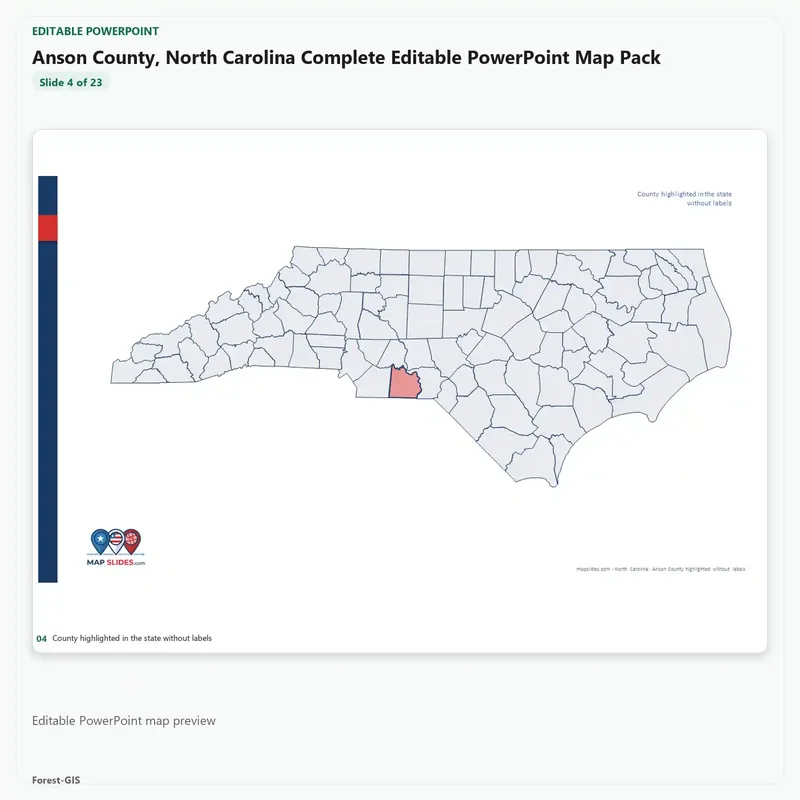 Anson County, North Carolina Editable Map Pack - Image 4