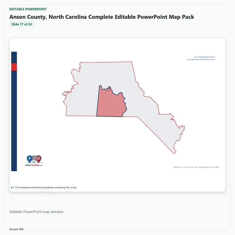 Anson County, North Carolina Editable Map Pack - Image 5