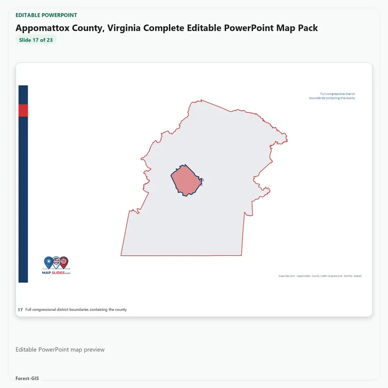 Appomattox County, Virginia Editable Map Pack - Image 5