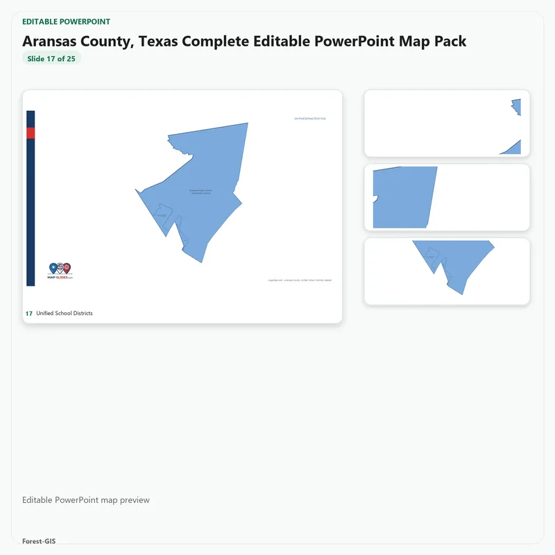 Aransas County, Texas Editable Map Pack - Image 5