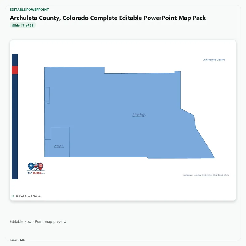 Archuleta County, Colorado Editable Map Pack - Image 5