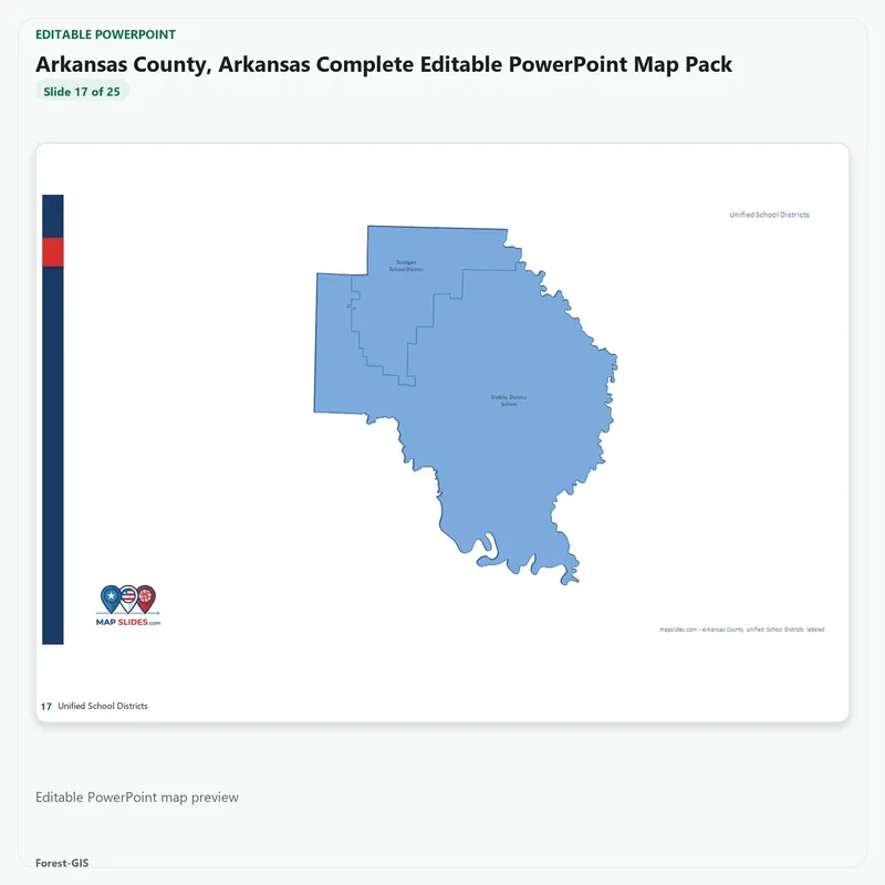 Arkansas County, Arkansas Editable Map Pack - Image 5