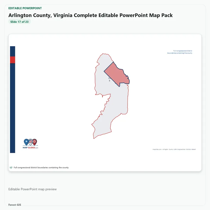 Arlington County, Virginia Editable Map Pack - Image 5