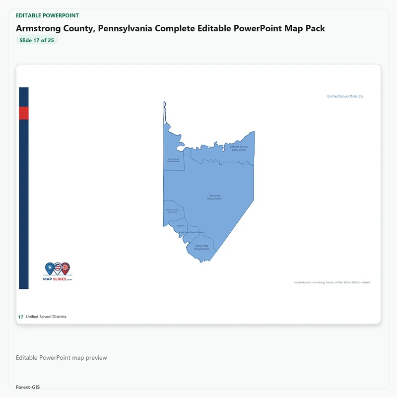 Armstrong County, Pennsylvania Editable Map Pack - Image 5