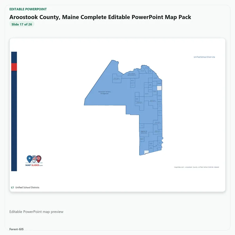 Aroostook County, Maine Editable Map Pack - Image 5