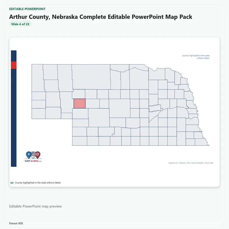 Arthur County, Nebraska Editable Map Pack - Image 4