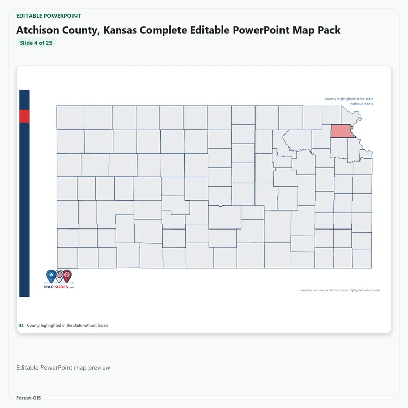 Atchison County, Kansas Editable Map Pack - Image 4