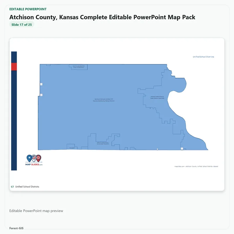 Atchison County, Kansas Editable Map Pack - Image 5