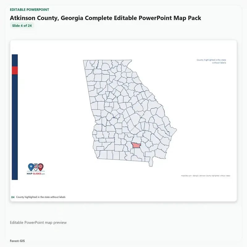Atkinson County, Georgia Editable Map Pack - Image 4
