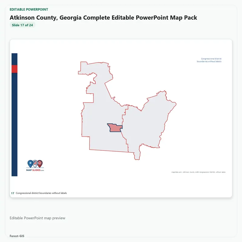 Atkinson County, Georgia Editable Map Pack - Image 5