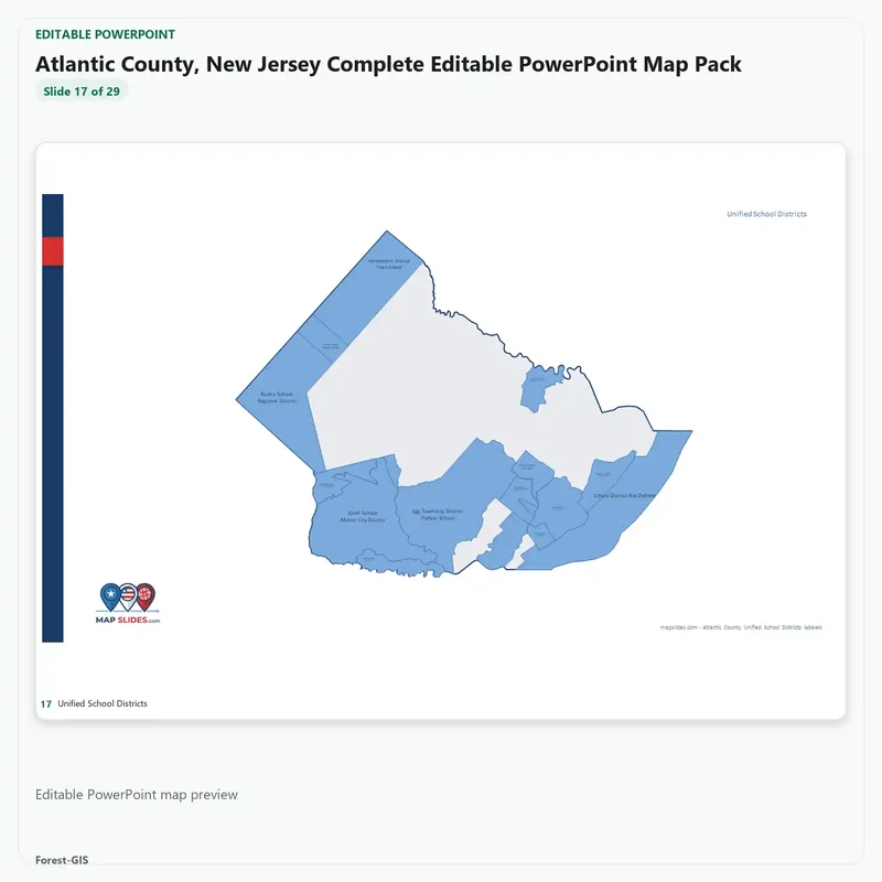 Atlantic County, New Jersey Editable Map Pack - Image 5