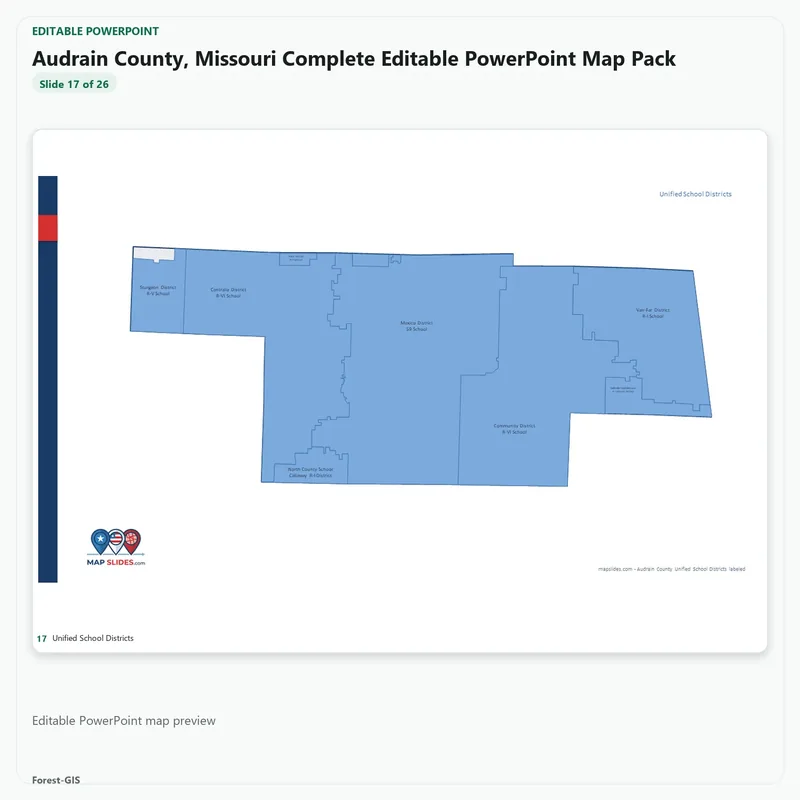Audrain County, Missouri Editable Map Pack - Image 5