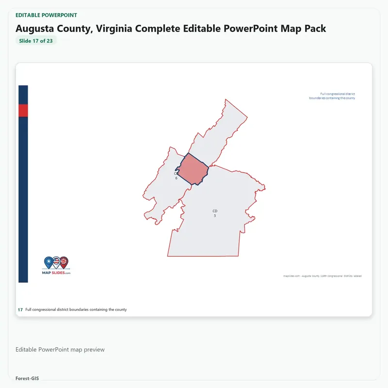 Augusta County, Virginia Editable Map Pack - Image 5
