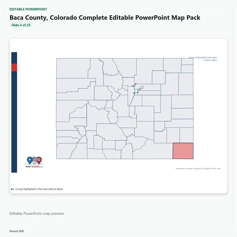 Baca County, Colorado Editable Map Pack - Image 4