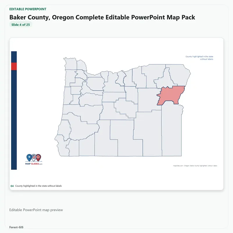 Baker County, Oregon Editable Map Pack - Image 4