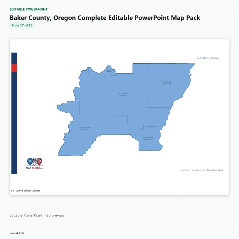 Baker County, Oregon Editable Map Pack - Image 5
