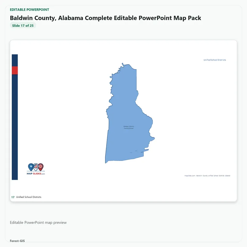 Baldwin County, Alabama Editable Map Pack - Image 5