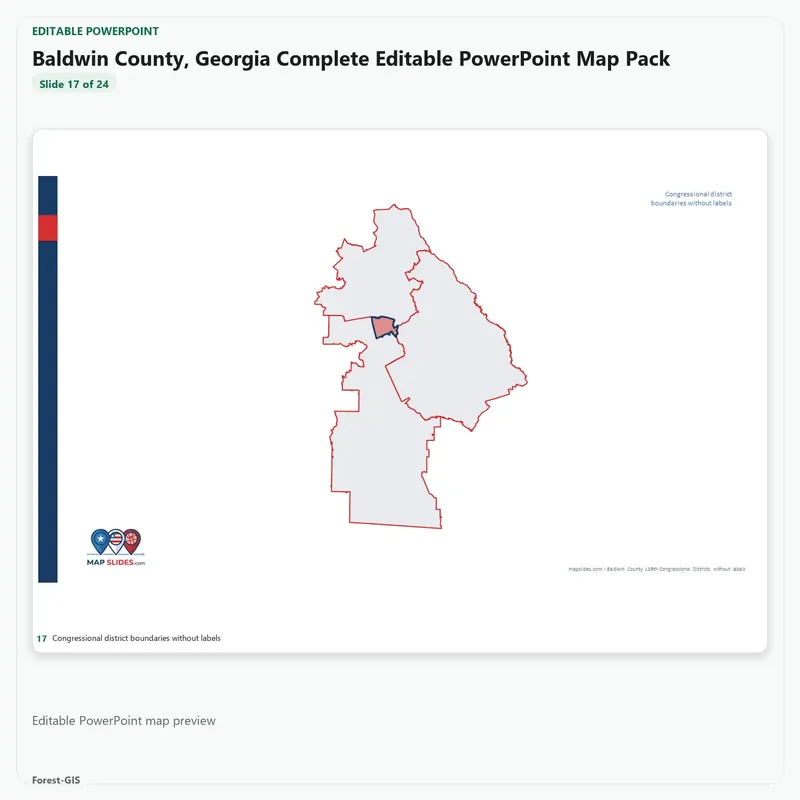 Baldwin County, Georgia Editable Map Pack - Image 5