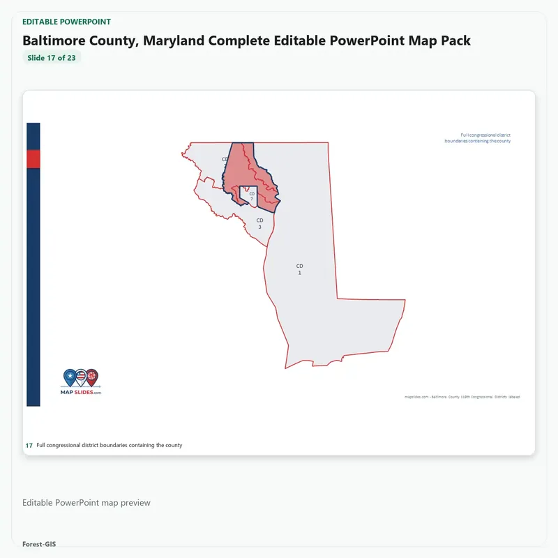 Baltimore County, Maryland Editable Map Pack - Image 5