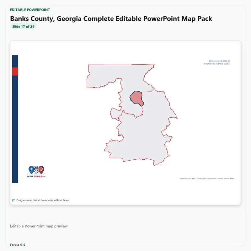 Banks County, Georgia Editable Map Pack - Image 5