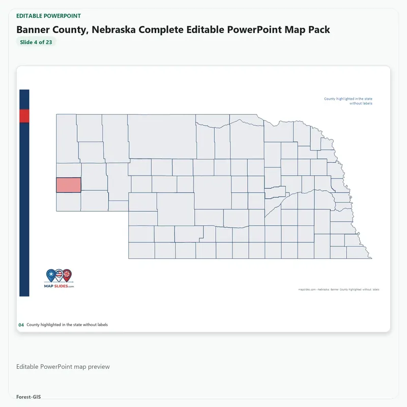 Banner County, Nebraska Editable Map Pack - Image 4