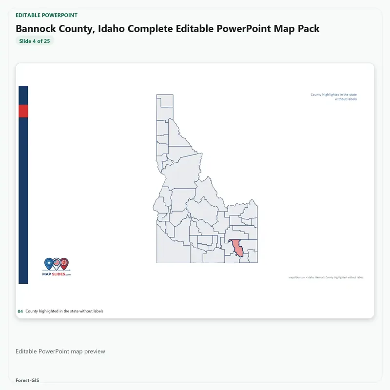 Bannock County, Idaho Editable Map Pack - Image 4